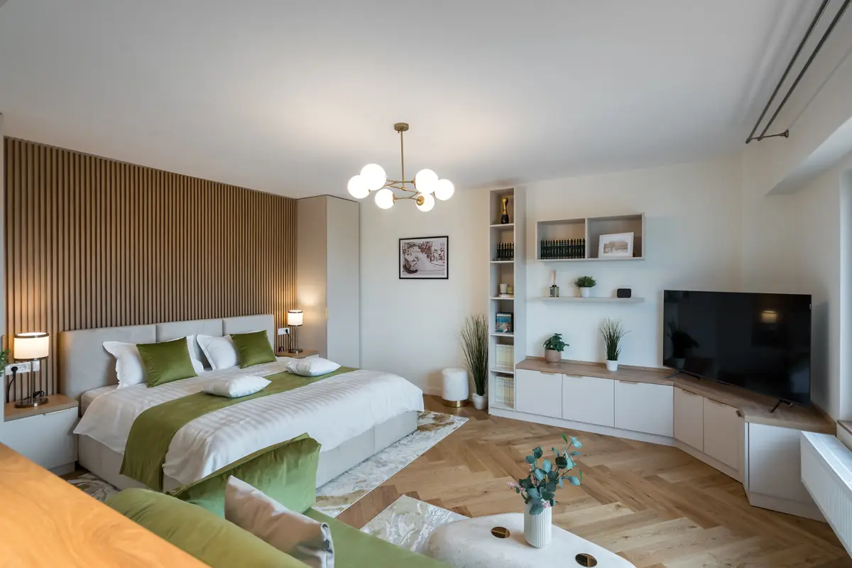 Livingul din TapOne Burebista, spre zona de dormit